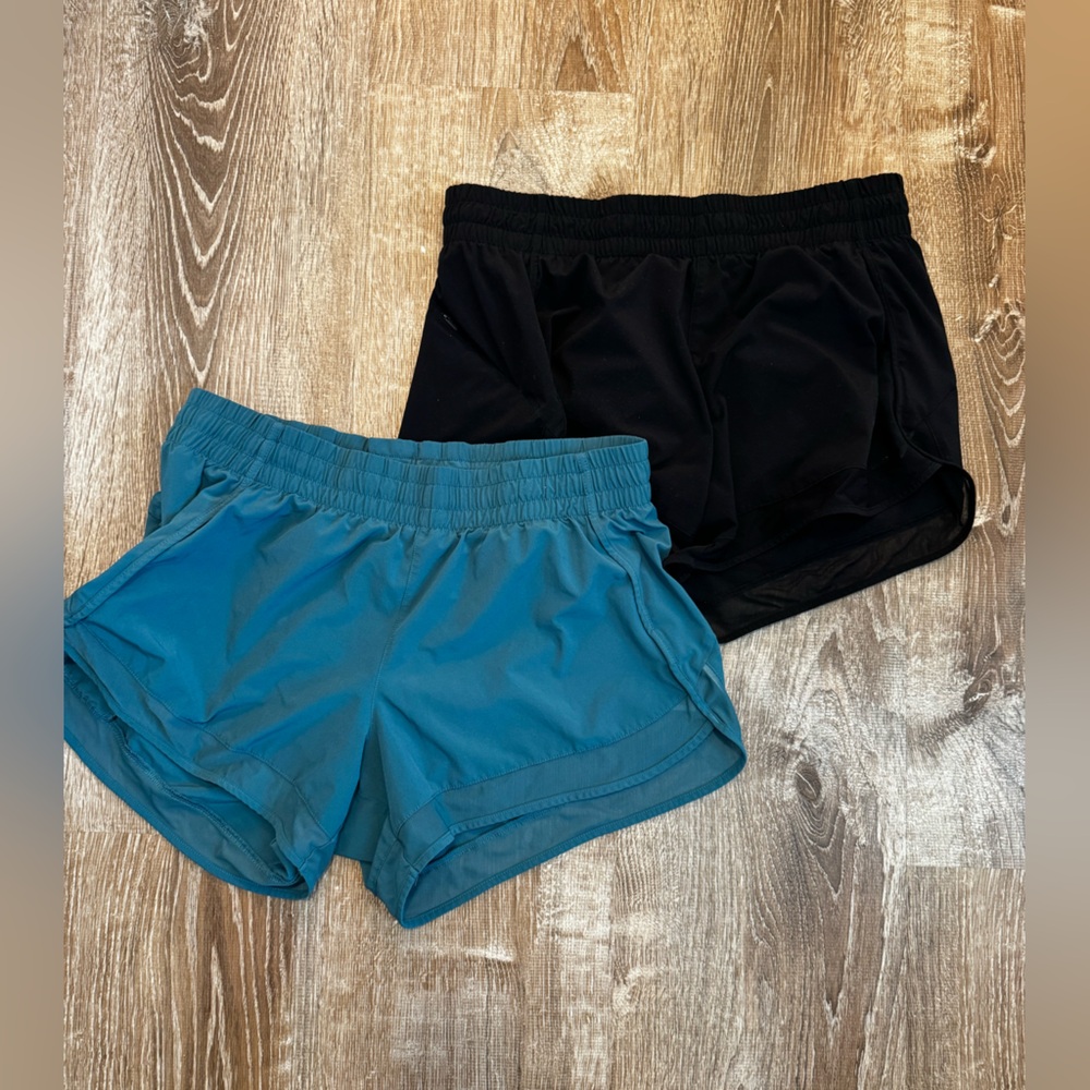 Athleta Black and Teal Athletic Shorts Duo - Picture 2 of 6